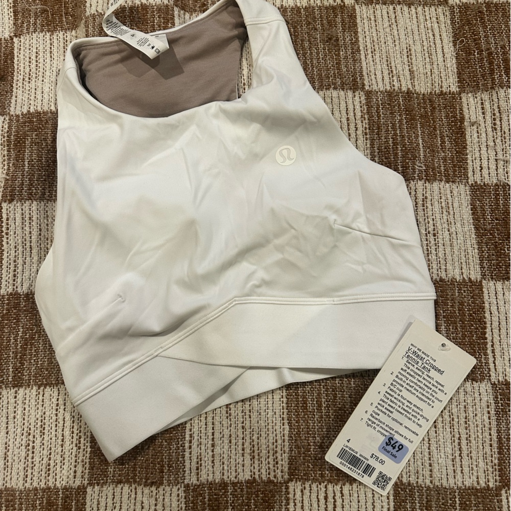 Lululemon V waist cropped tennis tank